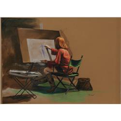 Harry McCormick, The Artist, Pastel and Watercolor