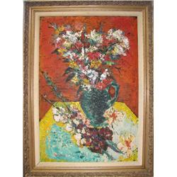 David Nemerov, Still Life with Vase of Flowers, Oil Painting