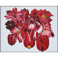 Lowell Blair Nesbitt, Island of Red Flowers, Oil Painting