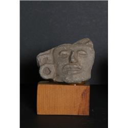 Pre-Columbian, Fragment, Zapotec, Carved Stone