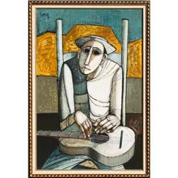 Lucio Ranucci, The Guitarist, Oil Painting