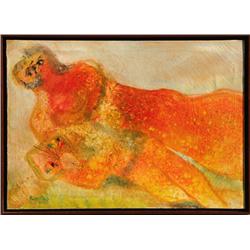 Juan Garcia Ripolles, Lovers, Oil Painting