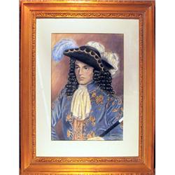 Vivian Rydgren, Portrait of a Man, Color Pencil and Pastel Drawing