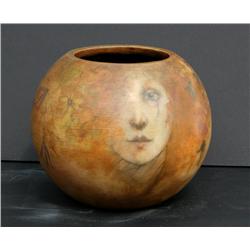 Ramon Santiago, Portrait, Painted Bowl