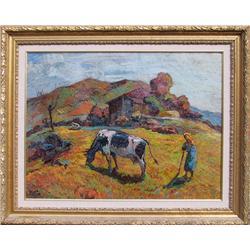 Ugo Setti, In Valdumentina, Oil Painting