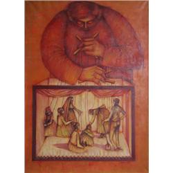 Rita Simon, Marionettes, Oil Painting