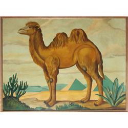 William Skilling, Camel, Oil Painting