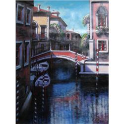 Rugero Valdini, Venice Canal I, Oil Painting