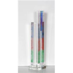 Victor Vasarely, Tower, Lucite Sculpture