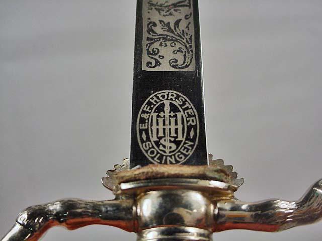 WW2 GERMAN NAZI MINIATURE ENGRAVED HUNTING CUTLASS