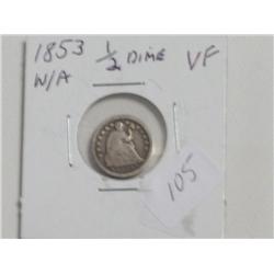 1853 1/2 DIME