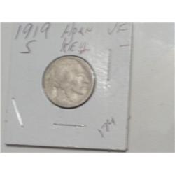 1919-S BUFFALO NICKEL