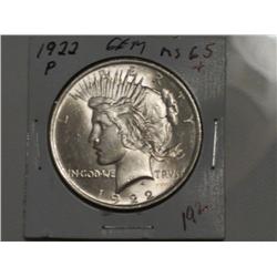 1922-P PEACE DOLLAR