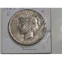 1927-D PEACE DOLLAR