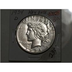 1934-D PEACE DOLLAR