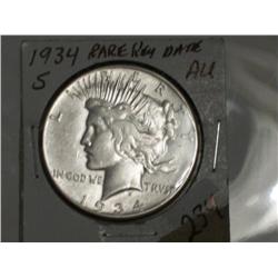1934-S PEACE DOLLAR