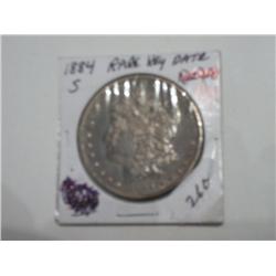 1884-S MORGAN DOLLAR