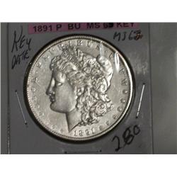 1891-P MORGAN DOLLAR