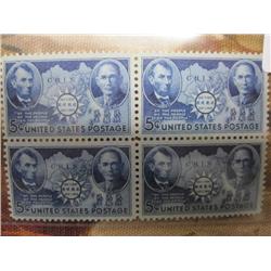 U.S. July, 7 1942 #906 Mint Never Hinged Block of 4 Chinese Resistance Issue