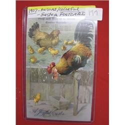 1907 Awesome Colorful Easter Postcard