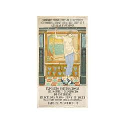 EXPOSICIO INTERNACIONAL DEL MOBLE I DECORACIÓ DE INTERIORS. GALI, G. 1923. 139x76cm, (55x30in