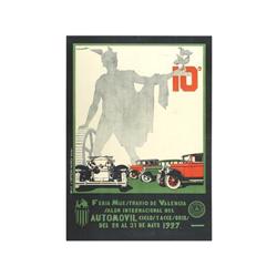 10ª FERIA MUESTRARIO DE VALENCIA. SALÓN DEL AUTOMÓVIL. COMET. 1927. 91x64,5cm. (36x25,2in.).