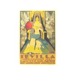 SEVILLA. SANCHEZ, JUAN MIGUEL. 1929. 72x49cm. (28,5x19,2in.). Litografía. B+. Pequeñas restau