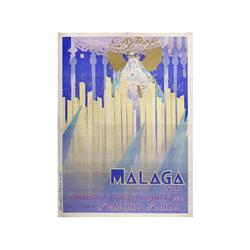 MÁLAGA 1935. SUNTUOSAS PROCESIONES DE SEMANA SANTA. ARISTO-TELLEZ. 1935. 116x84cm. (45,5x33in