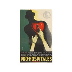 EXPOSICION DE PINTURA Y ESCULTURA. REAL CIRCULO ARTISTICO PRO-HOSPITALES. MORELL. 1949. 48x30
