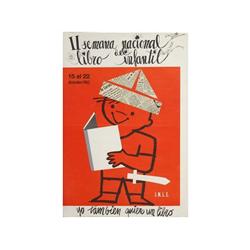 II SEMANA NACIONAL DEL LIBRO INFANTIL. CESC. 1962. 64x44cm. (2x17in.). Litografía. A. FERIAS,