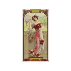 PANEL DECORATIVO. CAMPS, G. (1900 CA.). 60x30cm. (23,8x12in.). Litografía. A. Entelado. PUBLI