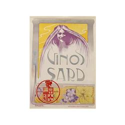 VINOS SARD. NUALART. 1902. 95x68cm. (37,5x27in.). Litografía. A-. Entelado. PUBLICIDAD.