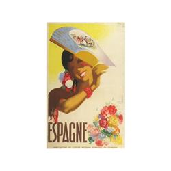 ESPAGNE. MORELL. 1940. 100x70cm. (40x27in.). Litografía. B+. Ligeras roturas marginales. Ente