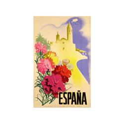 ESPAÑA. SITGES. MORELL. 1940. 100x70cm. (40x27in.). Litografía. A-. Entelado. TURISMO. ESPAÑA