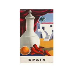 SPAIN. GEORGET, GUY. (1950 CA.). 100x62cm. (40x24in.). Offset. A-. TURISMO. ESPAÑA.