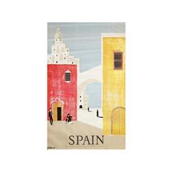 SPAIN. VILLEMOT. (1950 CA.). 100x62cm. (40x24in.). Litografía. A-. TURISMO. ESPAÑA.