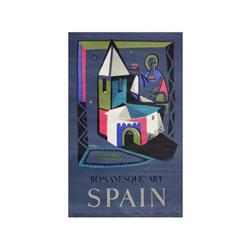 ROMANESQUE ART SPAIN. ORTEGA. (1950 CA.). 100x62cm. (40x24in.). Litografía. A-. TURISMO. ESPA