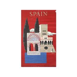 SPAIN. VILLEMOT. (1950 CA.). 100x62cm. (40x24in.). Litografía. C. Rasgadura y leves pérdidas