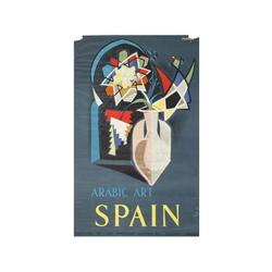 ARABIC ART SPAIN. ORTEGA. (1950 CA.). 100x62cm. (40x24in.). Litografía. B-. Pequeñas pérdidas