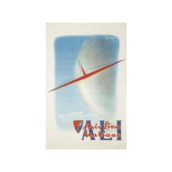 ALI. AVIO LINEE. 1947. 100x64cm. (40x25in.). Offset. A-. AVIACIÓN.