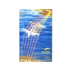 DEUTSCHE LUFTHANSA - USA. ALEKING, TH. (1950). 100x63cm. (39,4x24,7in.). Offset. A-. Alguna p