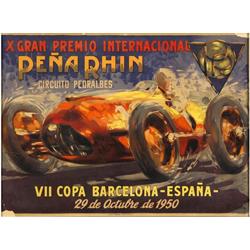 X GRAN PREMIO INTERNACIONAL PEÑA RHIN. GARCIA, A. 1950. 53x74cm. (21x29in.). Litografía. B. L