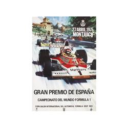 GRAN PREMIO DE ESPAÑA. 27/ ABRIL 1975 MONTJUICH. 1975. 99x67cm. (39x26,5in.). AUTOMOVILISMO.