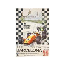 III GRAN PREMIO BARCELONA. 31 MARZO 1968. 1968. 100x64cm. (39x26in.). Offset. A. AUTOMÓVILES.