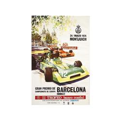 GRAN PREMIO DE BARCELONA. 24/ MARZO 1974. FORMULA 2. 1974. 100x64cm (39x26in.). Offset. B. AU