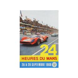 24 HEURES DU MANS. 28 & 29 SEPTEMBRE 1968. 1968. 60x40cm. (26x16in.). offset. B+. AUTOMÓVILES