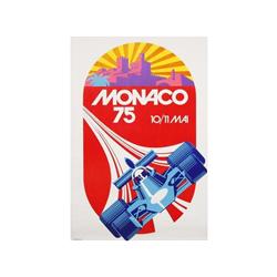 MONACO 75 10/11 MAI. 1975. 60x40cm. (23x15in.). Offset. A. AUTOMÓVILES.