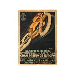 EXPOSICION INTERNACIONAL DE BARCELONA. GRAN PREMIO DE EUROPA. MUNTANE, L. 1929. 70x55cm. (30,