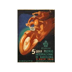 5º GRAN PREMIO INTERNACIONAL DE BARCELONA. MORELL. 1946. 62x48cm. (27x19in.). Litografía. B.