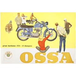 OSSA. (1965 CA.). 76x109cm. (30x43in.). Offset. B. Pequeñas rasgaduras marginales. PUBLICIDAD